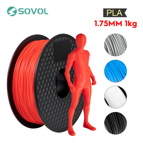 Пла-нить для 3D-принтера Sovol, 1 кг/рулон, 1,75 мм, высококачественный материал для 3d-печати, 5 цветов для всех 3D-принтеров s и 3D ручек ► Фото 1/6
