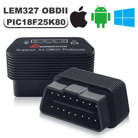 Сканер PIC18F25K80 V1.5 OBD2 для iPhone iOS Android WIFI Bluetooth ELM327 Автомобильные диагностические инструменты для Honda Nissan Mitsubishi KIA ► Фото 1/6