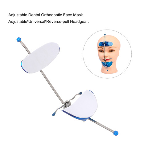 Стоматологическая Ортодонтическая лицевая маска, регулируемая головка с одним полюсом, коррекция укуса, головной убор, передняя тяга, стоматологическое оборудование ► Фото 1/6