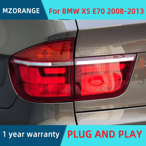 MZORANGE 4 шт. хвост светильник для BMW X5 E70 2008-2013 с лампа красный/чёрное Дымовое средство хвост светильник s Передняя противотуманная фара, набор д... ► Фото 1/6