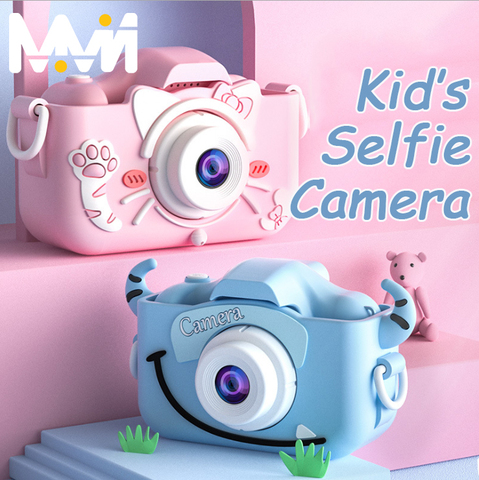 Цифровая мини-видеокамера для детей, симпатичная мультяшная игрушка-лягушка, Детская развивающая Встроенная батарея для мальчиков и девоч... ► Фото 1/6