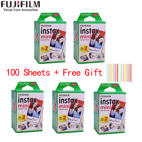 Фотобумага Fuji Fujifilm instax mini 11, 9, 8, 10/20/40/50/60/80/100 листов, пленка с белыми краями для мгновенных камер instax mini 8, 9, 7s ► Фото 1/6