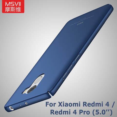 MSVII чехлы для Xiaomi Redmi 4 чехол для Xiaomi Redmi 4 Pro Чехол Xiomi 4Pro Silm PC чехол для Xiaomi Redmi4 Pro Чехол 5,0