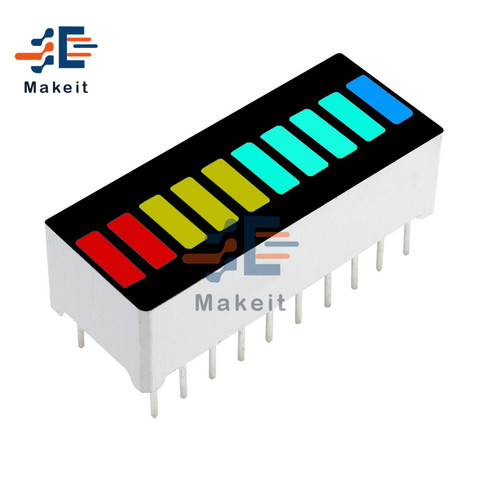10-сегметный полный Цвет светодиодный Дисплей модуль четыре Цвет гистограммой светильник ультра яркий красный желтый и зеленый цвета синий Цвет s ► Фото 1/6