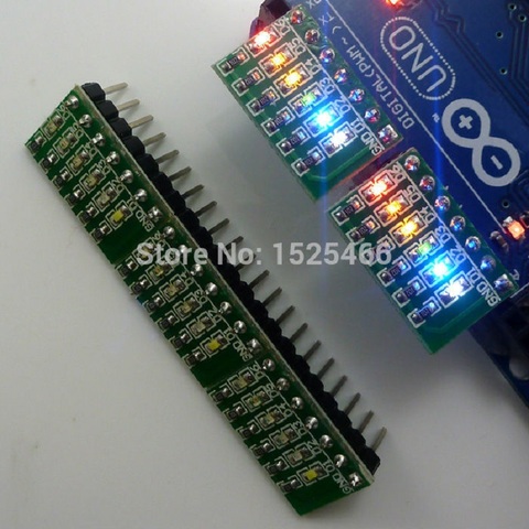 Многоцветная светодиодная плата для Arduino DUE UNO MEGA2560 MEGA Leonardo Tre Zero Ethernet, 3D-принтер, 5 шт., 3-12 в пост. Тока, 6 бит ► Фото 1/5