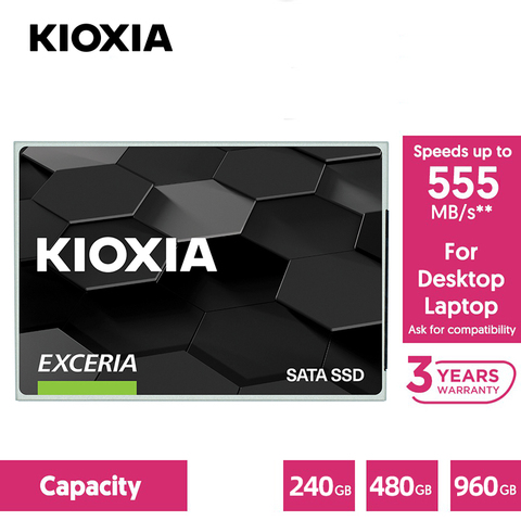 Kioxia TC10 SSD 2,5 ''SATA III HDD SSD 240 ГБ 480 ГБ 960 ГБ SSD Внутренний твердотельный жесткий диск для ноутбука настольного ПК TLC ► Фото 1/6