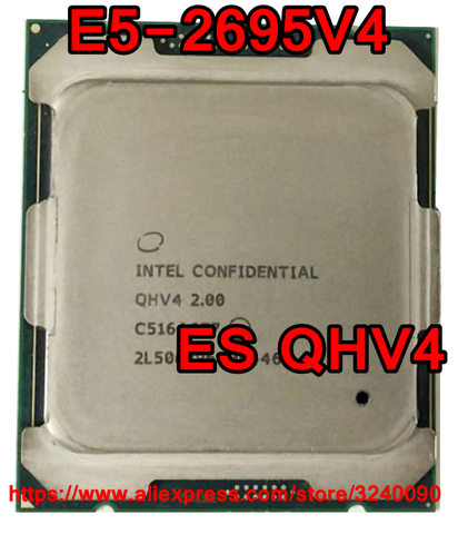 Процессор Intel ЦП Xeon, версия ES QHV4, 2,00 ГГц, 18 ядер, 45 м, 4, 4, 5, 2695V4, процессор E5, 2695, V4, с процессором, с поддержкой E5, 4 ► Фото 1/2