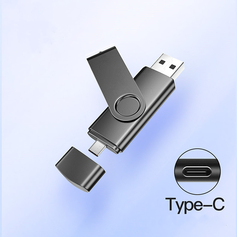 2 в 1 usb type c флеш-накопитель 4 ГБ 16 ГБ 32 ГБ 64 Гб 128 ГБ Usb флеш-накопитель Флешка Usb флеш-накопитель для зарядки телефона type c ► Фото 1/6