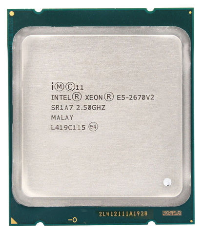 Intel Xeon E5-2670 V2 E5-2670V2 E5 2670 V2 E5 2670V2 2,50 ГГц 10-ядерный 25M LGA2011 процессор подходит для материнской платы X79 ► Фото 1/3