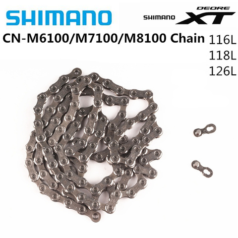 SHIMANO DEORE XT CN M8100 SLX M7100 DEORE M6100 цепь 12s цепь для горного велосипеда 116L 124L 126L оригинальный велосипед Shimano ► Фото 1/6