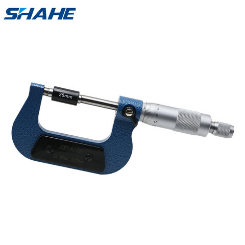 Микрометр shahe 25-50 мм 0,01 мм, внешний микрометр, прецизионный инструмент 5201-50 ► Фото 1/6