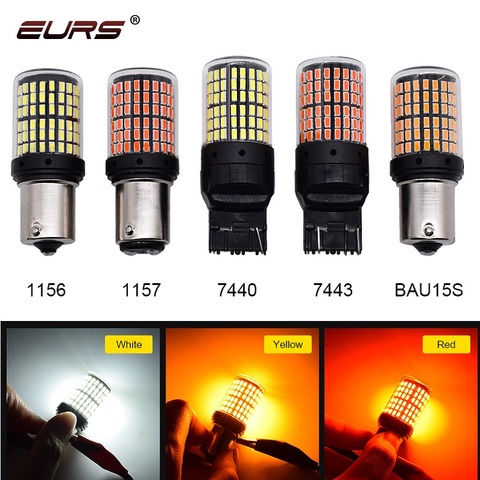 1 шт. 3014 144smd Canbus S25 1156 P21W BA15S LED BAY15D BAU15S PY21W T20 светодиодный 7440 7443 W21W 1157 Светодиодные лампы для указателей поворота ► Фото 1/6