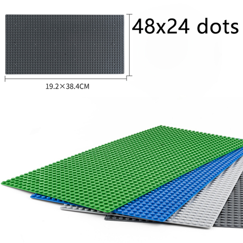 Классические базовые пластины для строительных блоков, совместимые с городом, базовые пластины 24*48 для строительства, пластиковые кирпичи, пластиковые игрушки для детей ► Фото 1/3
