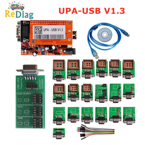Usb-программатор UPA 2022 высокого качества, диагностический инструмент UPA USB, ECU Программатор UPA USB V1.3 с полным адаптером ► Фото 1/6