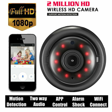 Мини Wi-Fi 1080P HD IP камера, беспроводная, CCTV, инфракрасное ночное видение, обнаружение движения, 2-стороннее Аудио, датчик движения, Домашняя безо... ► Фото 1/6