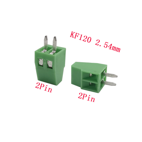 20/10/5 шт KF120 2,54 мм Шаг 2Pin прямые булавки Зеленый печатных плат с крестообразной головкой прямые изоляционный контактный зажим для kf120-2.54-2P раз... ► Фото 1/5