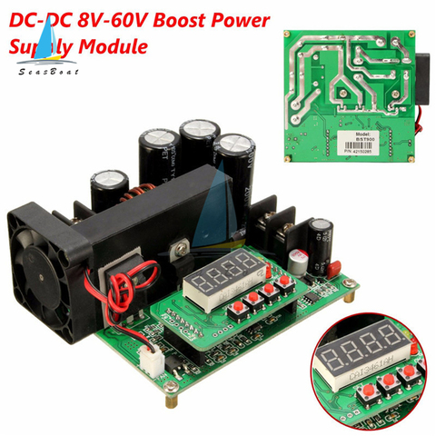 BST900W 8-60 В до 10-120 в 15A преобразователь постоянного тока Высокоточный светодиодный ЖК-контроллер повышающий преобразователь DIY трансформатор напряжения модульный регулятор ► Фото 1/6