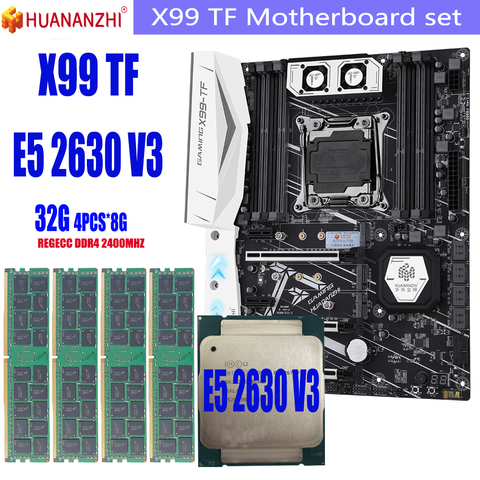 Системная плата x99, системная плата, стандарт LGA 2011, Intel Xeon E5 2630 V3 32 ГБ = DDR4 8 Гб x 4 шт., 2400 МГц ► Фото 1/6