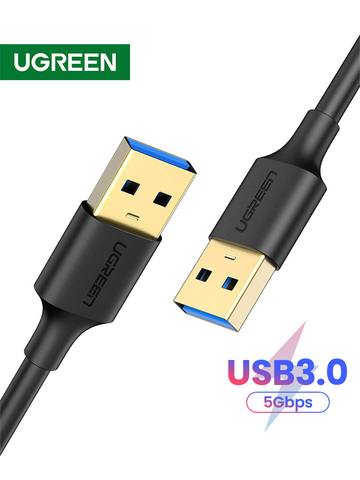 Кабель-удлинитель Ugreen USB-USB 2,0 3,0, кабель «штырь-штырь», удлинитель USB для жесткого диска Xiaomi TV Box, удлинитель USB ► Фото 1/1