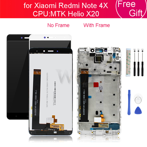 Для Xiaomi Redmi Note 4X 4 Гб MTK ЖК-дисплей сенсорный экран стеклянная панель дигитайзер с рамкой в сборе Note4X Pro запасная часть для ремонта ► Фото 1/6