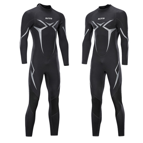 Неопреновый гидрокостюм ZCCO 3 мм, мужской костюм для подводного плавания, одежда для подводной охоты, слитный комплект для сноркелинга и серфинга, зимний теплый купальник ► Фото 1/4