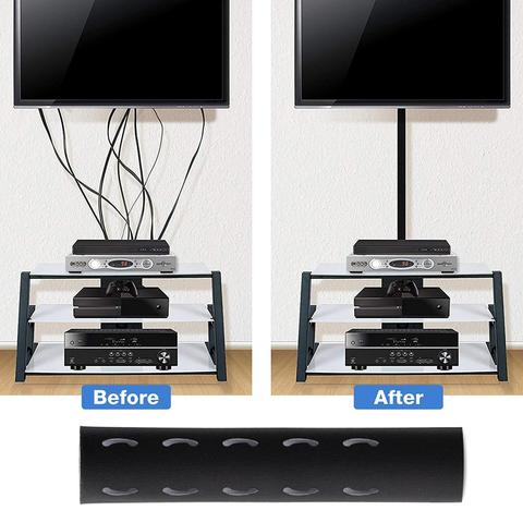 Cable Holder Organizer Flexible Tube Cable Organizer Wire Management Cord Protector Cable Winder For TV Computer Office ► Фото 1/6