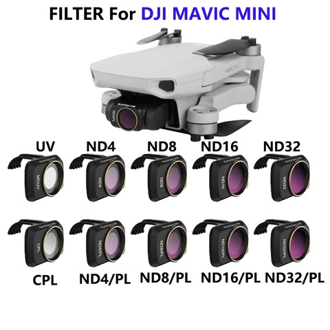 DJI Mavic Mini/ Mini 2 объектив камеры ND/PL поляризационный фильтр комплект MCUV ND4 ND8 ND16 ND32 CPL Для DJI Mavic аксессуары для мини-дрона ► Фото 1/6