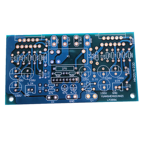 LM3886 усилитель мощности 68 Вт * 2, двухканальный усилитель, плата PCB с защитой динамика, без компонентов ► Фото 1/2