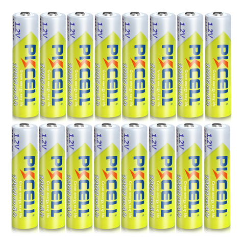 16 шт./лот PKCELL 1,2 V 1000mAh NiMh AAA аккумуляторная батарея Ni-MH 3A батареи AAA аккумулятор высокая энергия для фонарика игрушки ► Фото 1/6