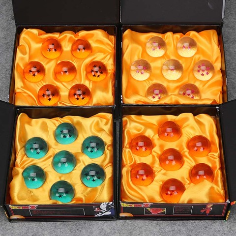 Шары Dragon Ball Z DragonBall DBZ, 7 звездочек, хрустальный шар, все размеры 3,5/4/5, 7 см, полимерная Сфера, модель, рождественский подарок для детей ► Фото 1/6
