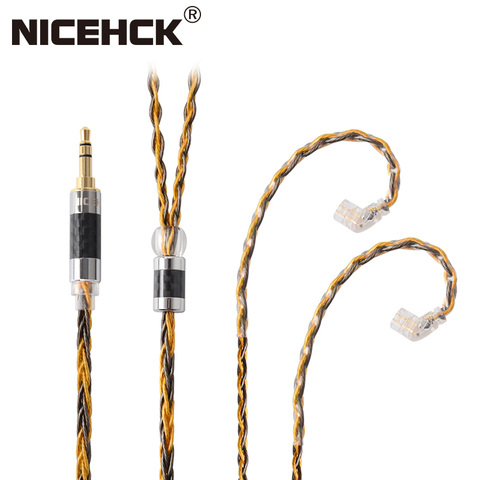 NICEHCK C8-1 8 Core посеребренный и медный смешанный кабель для наушников 3,5/2,5/4,4 мм MMCX/NX7 Pro/QDC/0,78 мм 2Pin для DB3 VX CA16 T4 ► Фото 1/6