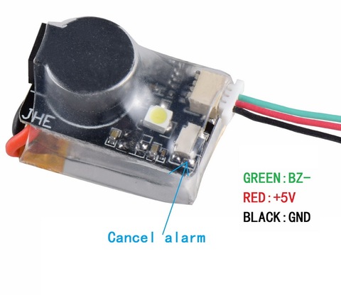 23X17X17mm JHEMCU JHE42B Finder 5V 110DB светодиодный Дрон зуммер встроенный Батарея аэрокамера для дистанционно управляемого самолета с видом от первого лица с большим радиусом Дрон Комплектующие для самостоятельной сборки ► Фото 1/6