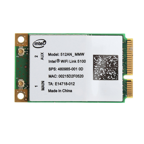 Для Link Intel 5100 WIFI 512AN_MMW 300M Mini PCI-E плата Wireless WLAN Card 2,4/5GHz ► Фото 1/6