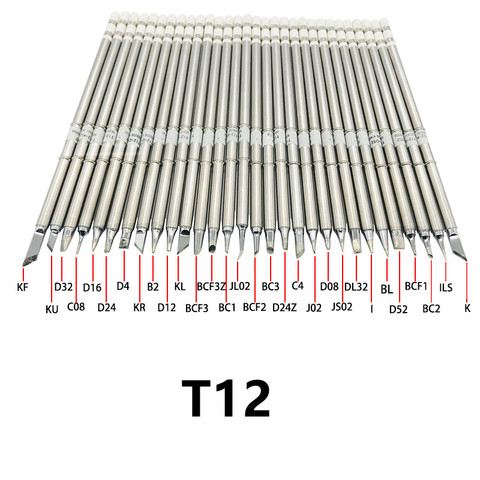 Бесплатная доставка T12 Электрический жало паяльника T12-K B2 BC2 ILS JL02 D24 KF для Hakko fx951 DIY паяльная станция Наборы ► Фото 1/6