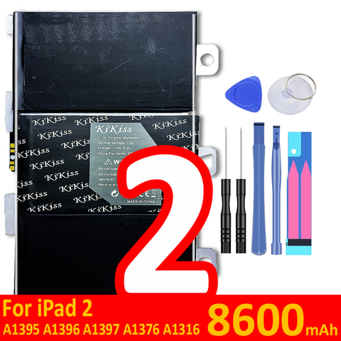 Планшет Батарея для iPad 2, 3, 4, 5, 6, ipad Air 1 2 Air1 Air2 ipad2 ipad3 ipad 4 ipad6 iPad5 A1474 A1484 A1475 Батарея для с инструментами ► Фото 1/6