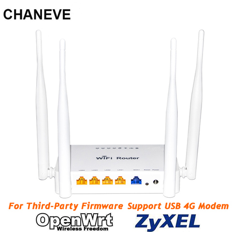 CHANEVE 802.11n 300 Мбит/с Беспроводной Wi-Fi маршрутизатор MT7620N Чипсет Поддержка Padavan/Omni II/OpenWRT/OS встроенное программное обеспечение для 3G 4G USB модем ► Фото 1/6