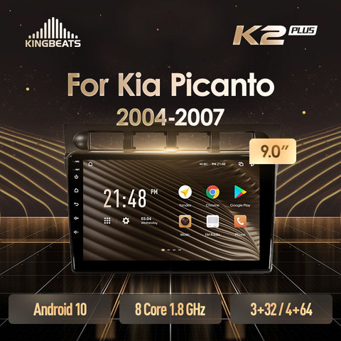 KingBeats штатное головное устройство For Kia Picanto SA Morning 2004 - 2007 GPS Android 8.1 автомагнитола на андроид магнитола For Киа Пиканто SA Монинг For  автомобильная мультимедиа Octa Core 8 core*1.8G DDR4 ► Фото 1/1