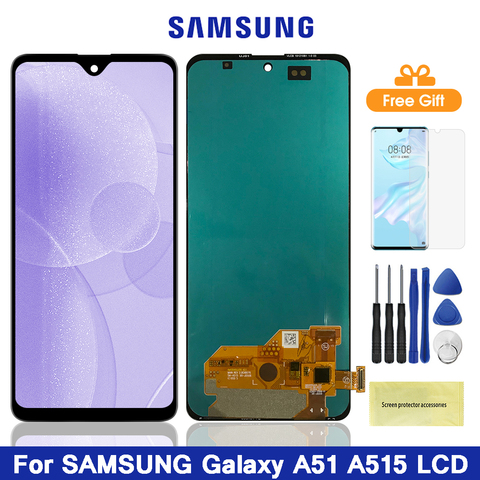 ЖК-дисплей Amoled A51 для Samsung Galaxy A51 A515, сенсорный экран с дигитайзером и рамкой в сборе для Samsung A515 A515FN/DS A515F ► Фото 1/6