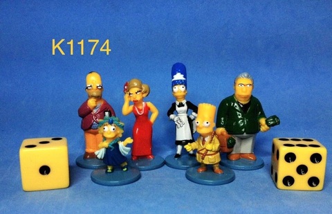 6 шт./компл. Simpsoned экшн фигуры игрушки ПВХ 3-4,5 см коллекция домашний Автомобиль украшения офиса подарок детская одежда для дня рождения, Рождества, модель игрушка ► Фото 1/5