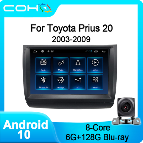 Кижуч для Toyota Prius 20 2003-2009 Android 10,0 8-ядерный 6 + 128 Gps навигации Автомобильный мультимедийный плеер радио ► Фото 1/6