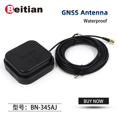 GPS GNSS антенна, RTK GPS антенна, 3,0 V-18,0 V, магнитное дно, 5,0 m RG174,SMA разъем, IP67 водонепроницаемый ► Фото 1/6