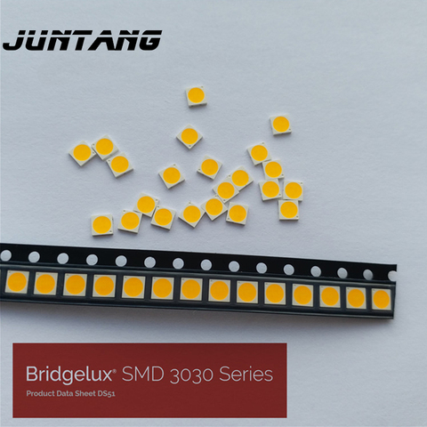 Лампы высокой мощности led1w с белым светильник 3030 SMD, оригинальные кристаллы США Bridgelux, 6 в, 100 мА, высокая светоотдача, 1000 шт., шт. ► Фото 1/3