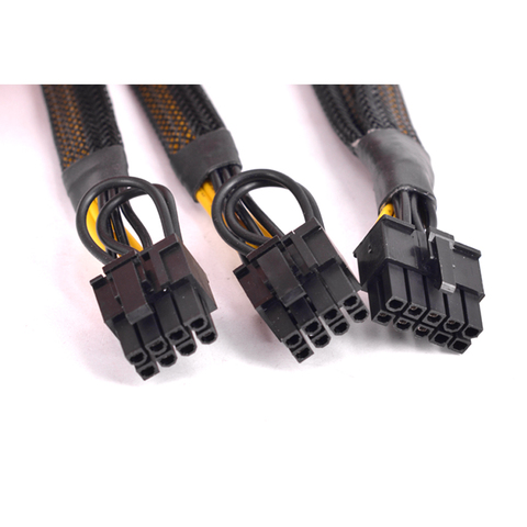 Кабель питания для видеокарты HP ProLiant DL380 Gen8 PCI Express, плоский кабель с 10 контактами на 2 порта, 6 + 2 контактами и 8 контактами ► Фото 1/6