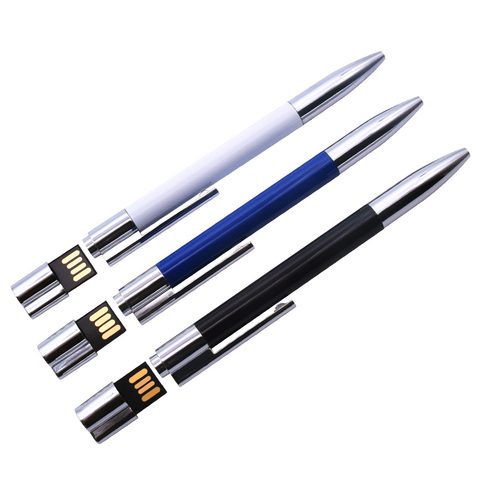 Металлическая USB-ручка, флеш-накопитель 2,0, 128 Мб, 4 ГБ, 16 ГБ, 8 Гб ► Фото 1/6