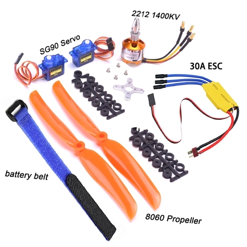 XXD A2212 2212 1400KV бесщеточный двигатель 30A ESC Motor SG90 9G Micro Servo 8060 Набор пропеллеров для радиоуправляемого самолета с неподвижным крылом ► Фото 1/6