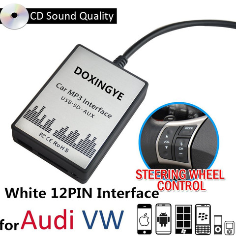 DOXINGYE USB SD AUX Автомобильный MP3-плеер, музыкальное радио, цифровой адаптер для замены CD, музыка для VW Audi Golf Skoda Seat, 12-контактный интерфейс ► Фото 1/6