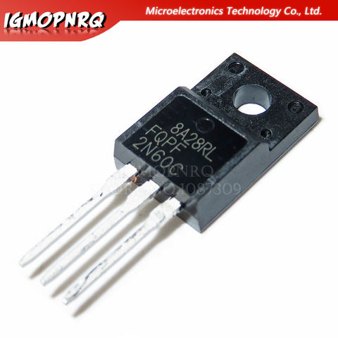 10 шт., транзистор MOSFET N-канальный FQPF2N60C 2N60C 2N60 600 в 2A, новый, оригинальный ► Фото 1/1