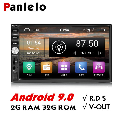 Мультимедийная система Panlelo S1/S1Plus, 2 Din, Android, 2 Гб ОЗУ, 32 Гб ПЗУ, 7 дюймов, 1080P, GPS, радио, 2 Din, Android, для Lada Vesta, Chevrolet Cruze ► Фото 1/6