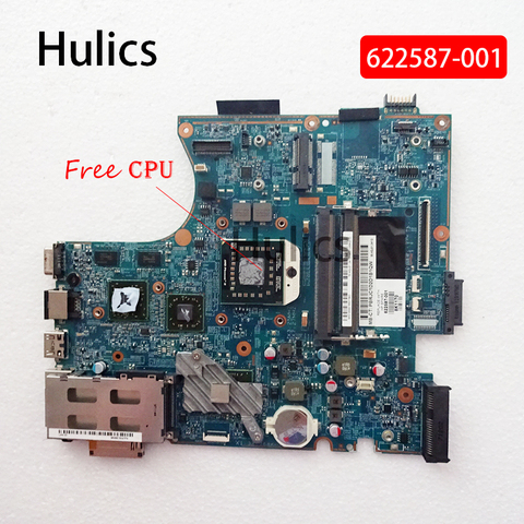 Hulics оригинал для HP 4525S материнская плата ноутбука 622587-001 с радиатором вместо 48.4GJ01.011 протестированный рабочий процессор ► Фото 1/5