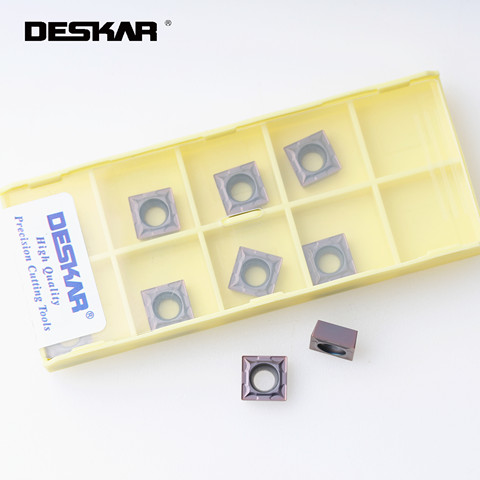 Токарный станок с ЧПУ DESKAR SCMT09T304 SCMT09T308 LF6018, твердосплавные режущие пластины SCMT, токарные инструменты для нержавеющей стали, 10 шт. ► Фото 1/5